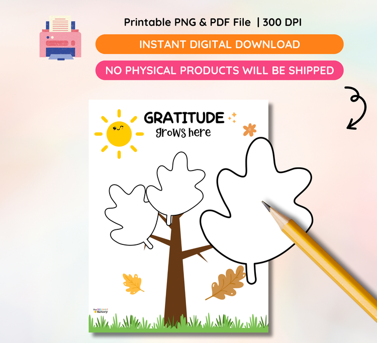 Gratitude Grows Here Worksheets