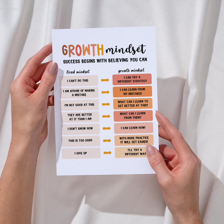 Growth Mindset Poster: Boho Kids Affirmation Print (Digital Download)