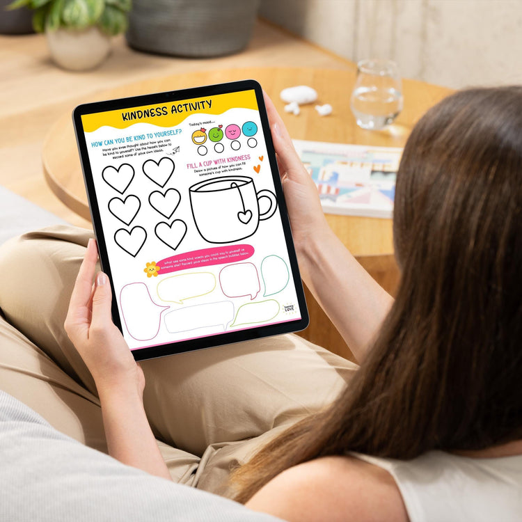 Kindness Activity Worksheet: Fill Your Cup with Positivity (Digital Download)