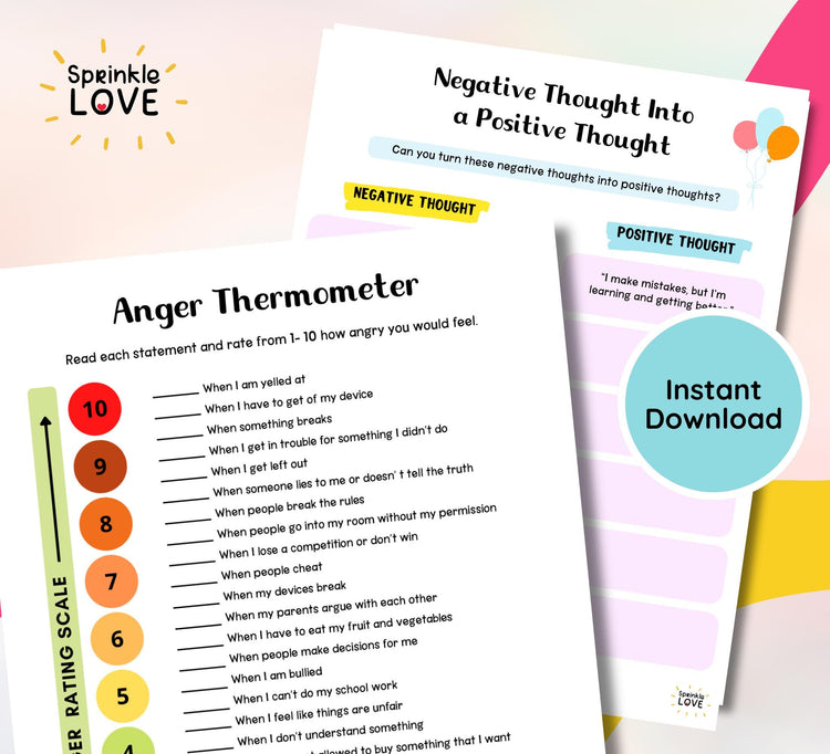 Anger Management Workbook: Therapy Activities & Coping Skills (Digital Download)