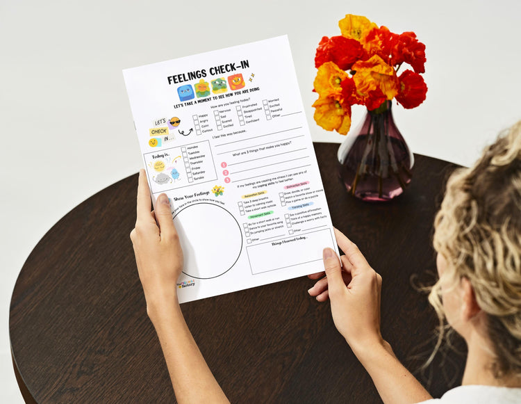 Feelings Check-In Worksheet: Social Emotional Learning, Self Regulation (PDF Download)