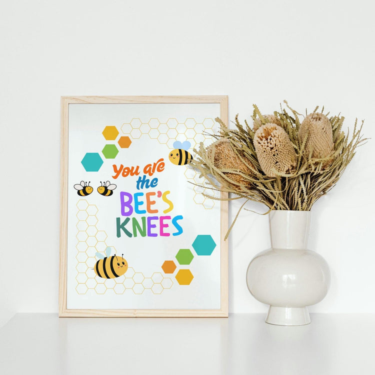 You Are The Bees Knees Print: Bumblebee Nursery Decor (Digital Download, PDF & PNG Files