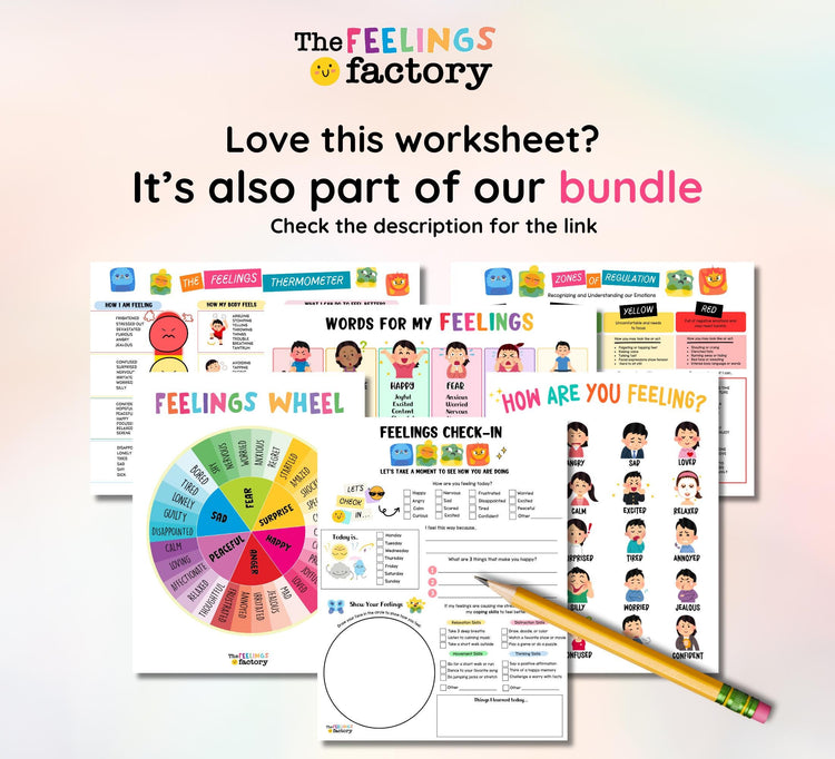 Feelings Check-In Worksheet: Social Emotional Learning, Self Regulation (PDF Download)
