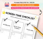 Screen Time Checklist pdf