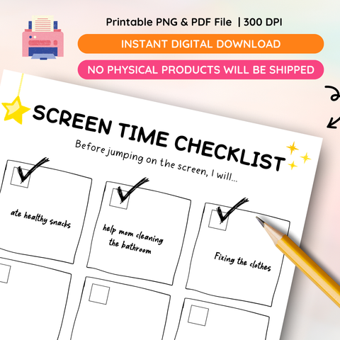 Screen Time Checklist