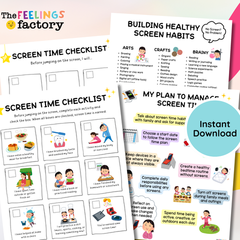 Healthy Screen Habits Worksheets