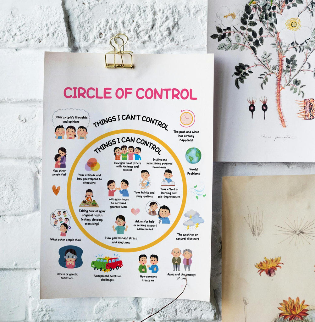 Circle of Control Poster: Therapy Office Decor (Digital Download)
