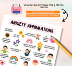 Anxiety Affirmations Poster for Kids & Teens: Coping Skills (Digital Download)
