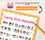 Coping Skills Alphabet Poster: Calming Strategies for Kids (PDF Downloadable Print