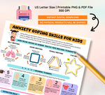 Anxiety Coping Skills Poster for Kids: Breathing Exercises (Instant Download)