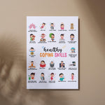 Coping Skills Poster: Grounding Techniques, Anxiety Relief (Digital Download)