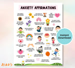 Anxiety Affirmations Poster for Kids & Teens: Coping Skills (Digital Download)