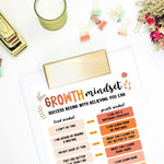 Growth Mindset Poster: Boho Kids Affirmation Print (Digital Download)