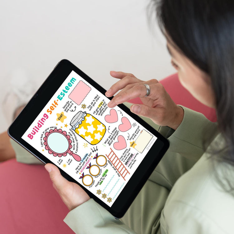 Self-Esteem Activities for Kids: Therapy Worksheets (Digital Download)