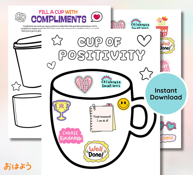 Self-Esteem Worksheet Bundle: Mental Health Activities for Kids & Teens (Digital Download)