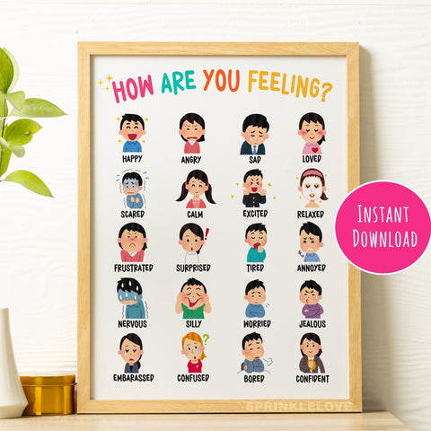 How Are You Feeling? Emotions Chart Poster