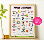 Anxiety Affirmations Poster for Kids & Teens: Coping Skills (Digital Download)