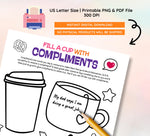 Cup of Positivity Collage Kit: Affirmation Activity (Digital Download)
