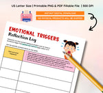 Emotional Triggers Worksheet: Coping Skills & Emotion Management (Instant Download)