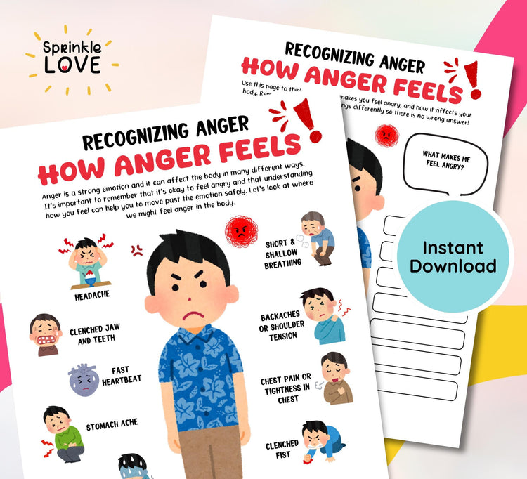 Anger Management Workbook: Therapy Activities & Coping Skills (Digital Download)