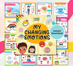Changing Emotions Workbook, Feelings & Coping Skills Activities, Mental Health Worksheets, Emotional Regulation, Instant Download