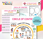 Circle of Control Worksheet: Coping Skills, Anxiety Tools (PDF)