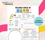 Feelings Check-In Worksheet: Social Emotional Learning, Self Regulation (PDF Download)