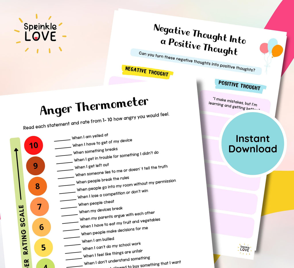 Anger Management Workbook: Therapy Activities & Coping Skills (Digital Download)