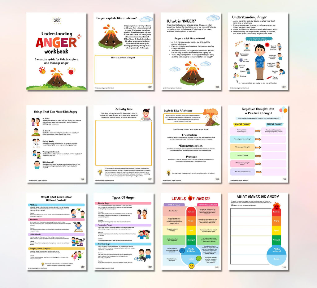 Anger Management Workbook: Therapy Activities & Coping Skills (Digital Download)