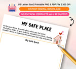 Mental Health Safety Plan Worksheet, Crisis Support Tool (Instant Download)