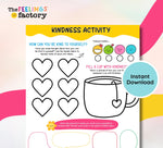 Kindness Activity Worksheet: Fill Your Cup with Positivity (Digital Download)