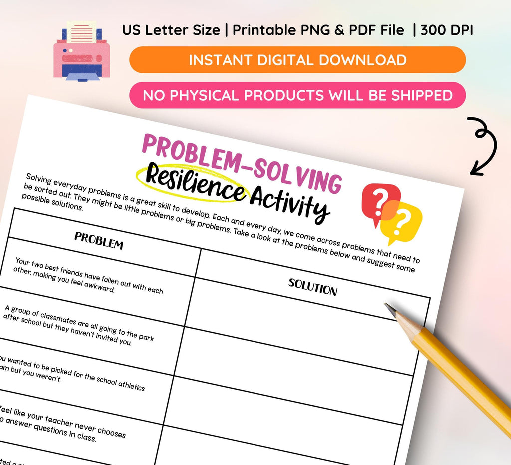 Resilience Strategy Activity: Stress Management & Coping (Digital Download)