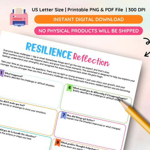 Resilience Strategy Activity: Stress Management & Coping (Digital Download)