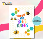 You Are The Bees Knees Print: Bumblebee Nursery Decor (Digital Download, PDF & PNG Files