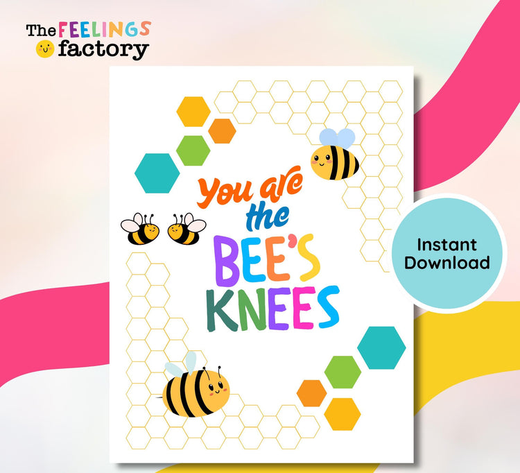 You Are The Bees Knees Print: Bumblebee Nursery Decor (Digital Download, PDF & PNG Files