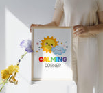 Calming Corner Poster: Mindfulness Classroom Decor (Digital Download, PNG/PDF Files)