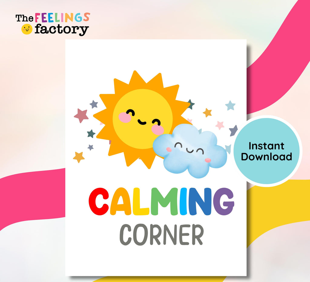 Calming Corner Poster: Mindfulness Classroom Decor (Digital Download, PNG/PDF Files)