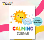 Calming Corner Poster: Mindfulness Classroom Decor (Digital Download, PNG/PDF Files)