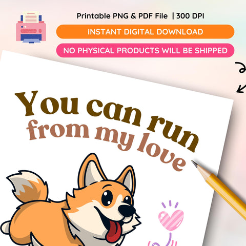 Dog Love Quote Print: Colorful Pet Lover Wall Art (Digital Download)