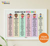 Feelings Vocabulary Poster: Social Emotional Learning Chart (Instant Download)