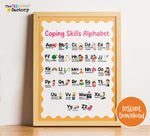 Coping Skills Alphabet Poster: Calming Strategies for Kids (PDF Downloadable Print