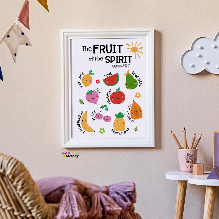 Fruit of the Spirit Printable Wall Art: Christian Homeschool Decor (Digital Download)
