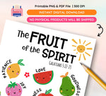 Fruit of the Spirit Printable Wall Art: Christian Homeschool Decor (Digital Download)