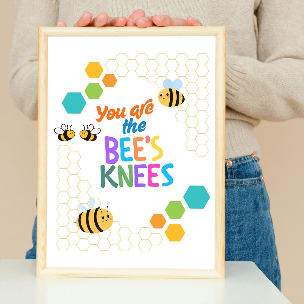 You Are The Bees Knees Print: Bumblebee Nursery Decor (Digital Download, PDF & PNG Files