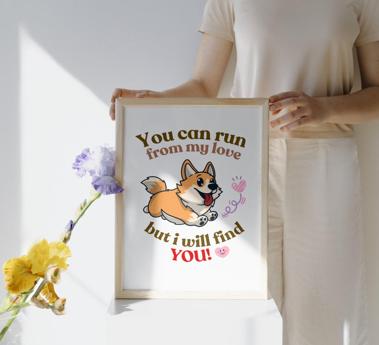 Dog Love Quote Print: Colorful Pet Lover Wall Art (Digital Download)
