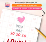 You Are So Loved Nursery Print: Modern Playroom Wall Art (Digital Download)