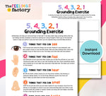 Grounding Exercise Worksheet: Mindfulness for Anxiety & PTSD (Printable PDF)