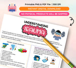 Understanding Trauma Poster: Coping Skills, PTSD Resources (Instant Download)