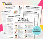 Trauma Coping Skills Worksheets: Mental Health, Self-Care (PDF Download)