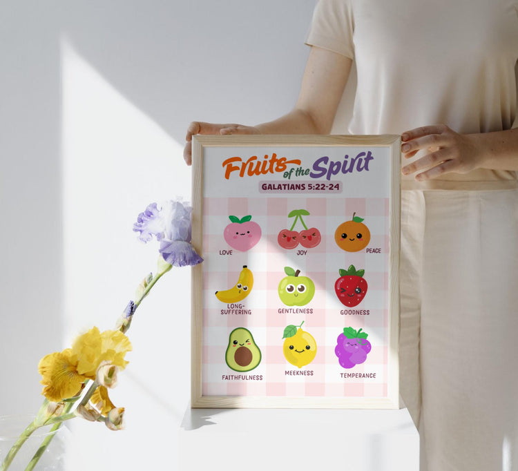 Kids Christian Wall Art Prints: Fruits of the Spirit, Armor of God (Digital Download)